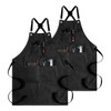 CONTAIL Chef Apron Adjustable Canvas Apron with Crossback and Large