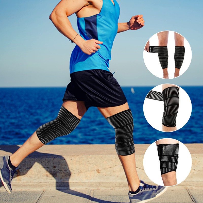 EULANT Pack of 2 Bandage 180 cm, Elastic Bandage/Elbow Support/Elastic