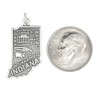LGU Sterling Silver Oxidized Indiana State Map Charm