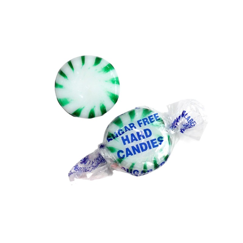 Sugar Free Spearmint Starlight Mints, 1 Pound Bulk Bag, Individually
