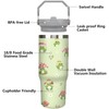 ysnifeiw 30oz Frog Tumbler with Handle and Straw, Stainless Steel