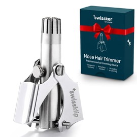 Swissklip Swissker Human Power Nose Hair Trimmer for Men | Manual Nose Hair Trimmer for Women I Stainless Steel Ear Hair Remover for Men & Women I Easy to Use Ear Hair Trimmers