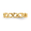 IceCarats 14K Solid Yellow Gold Heart Love Adjustable Toe Ring