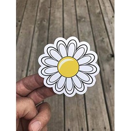 Daisy Flower Sticker, Laptop Sticker, Water Bottle Sticker, Phone Sticker, Window Sticker, Daisy Sticker, Flower Sticker