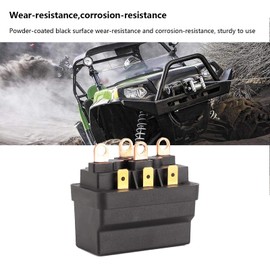 Aramox Winch Relay, Winch Solenoid Relay Contactor 12V 120A Steel Universal for ATV UTV 4X4 Vehicles