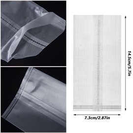 Prmape Pack of 100 PVA Bags Fishing, PVA Bags Carp Fishing, Water Soluble Bags, Quick Water Soluble Bait Bag for Solid Bait, Fishing Accessories, Carp (14.5 x 7.3 cm)