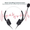 Call Center Headset, RJ9 Hands Noise Cancelling Binaural Headset, Comfortable
