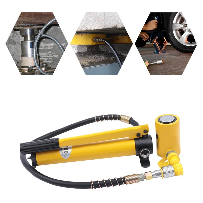 Split Hydraulic Jack with Pump and Oil Pipe Portable Steel