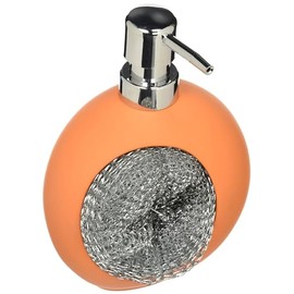 Wenko 3621113100 Dispensador de Jabon Liquido Modelo Carnival, Naranja