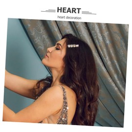 Baluue 2pcs Transparent Heart Hair Clips Barrettes for Women Retro Hair Accessories for Thick Thin Versatile Styling for Parties Everyday Wear Random Style