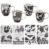 Karma Gifts Black and White Boho Tea Towels, 28" L