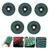 TEHAUX 5pcs Angle Sanding Wheel Cleaning Impeller Clip Green Scouring