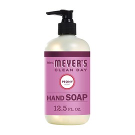 Mrs. Meyer's Hand Soap, Made with Essential Oils, Biodegradable Formula, Peony, 12.5 fl. oz