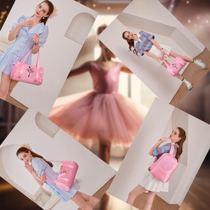 Dorlubel Dorlubel Cute Ballet Dance Bag Gym Travel Duffle Bag