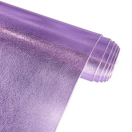 ONEART Metallic Soft Faux Leather Fabric, Lambskin Synthetic Faux Leather for Handbag Hair Bows Crafts 32 x 135 cm Lavender