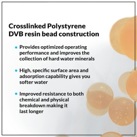 iFilters Water Softener Resin Media Replacement - 1/2 Cubic Foot (CuFt) | 100% Ion Exchange High Quality Premium Cation | 16,000 Grain Capacity | NSF Certified (MED-CAT-025/2)