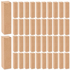 AUEAR, 50 Pack Kraft Paper Lipstick Boxes Empty Lip Gross Box 3.35"x0.79"x0.79" Rectangle Balm Perfume Essence Oil Packaging Cases for DIY Gloss Gift