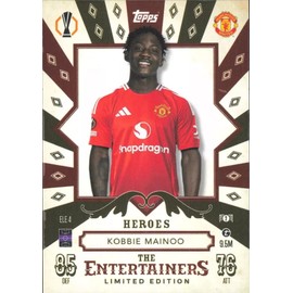 Match Attax 2024 2025 Kobbie Mainoo The Entertainers Heroes Limited Edition Trading Card