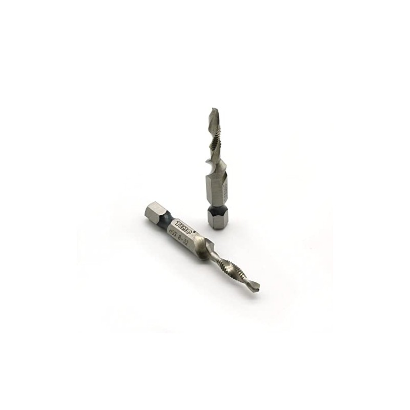 TEMO 2 pc 8-32 Combination Drill and Tap Multi Use