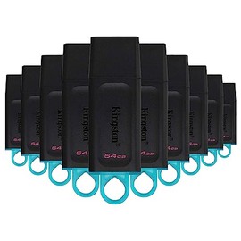 Lucky Owl Memoria 8GB mas Kit de 10 Memoria USB Kingston DataTraveler Exodia, 64GB, USB-A 3.0, Negro.