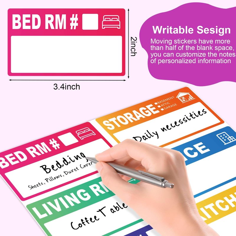 440 Count 3.5" x 2" Large Home Moving Packing Labels