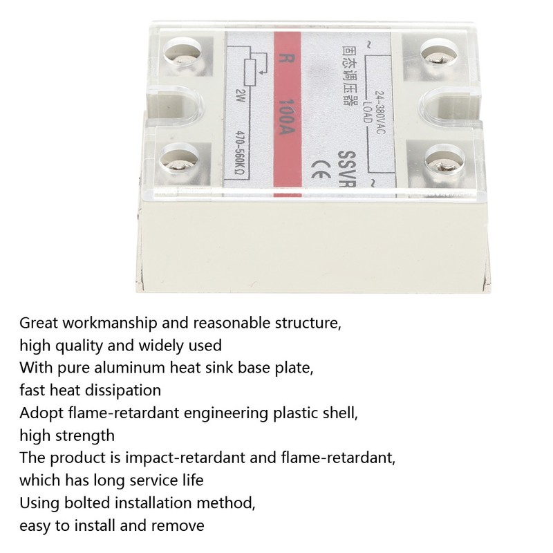 Solid-State Voltage Regulator Single Phase Relay Module Low Frequency SSVR-100