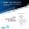 Tecuro rinse drain, rinse strainer valve, 1 1/2 inches, diameter