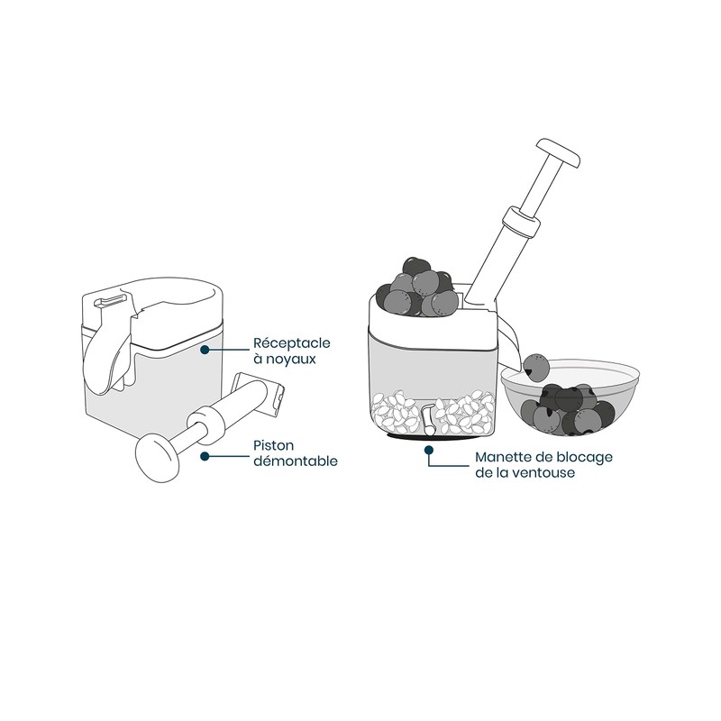 BIRAMBEAU - Kitchen Utensils - Cherry Pitter - Quick Use