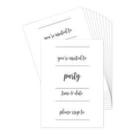 Manta Makes Party invitations for kids pack of 10, party christening hen party baby shower invitations, birthday party invitations pack, party invites - suitable for all adults and children