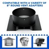 Inracity 8 Inch Roof Vent Adapter for Shipping Container, for