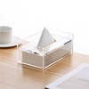 SANRUI Tissue Box Transparent Cosmetic Tissue Box for Dining Room