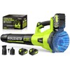 Tietoc Leaf Blower Cordless, 735CFM/200MPH Brushless Electric Leaf Blower with
