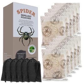 15 Pack Spider Repellent Pouches, Natural Spider DeterrentIndoor & Outdoor, Long-Lasting Spider Killer for Patio, Garage & Home, Safe Spider Repellent for Kids & Pets, No Mess & Easy-to-Use