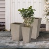 Kante 24.4, 18.5, 15.7 Inch Tall Tapered Concrete Planter (Set
