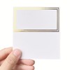 50 Pack Tent Cards with Gold Foil Border for Weddings,