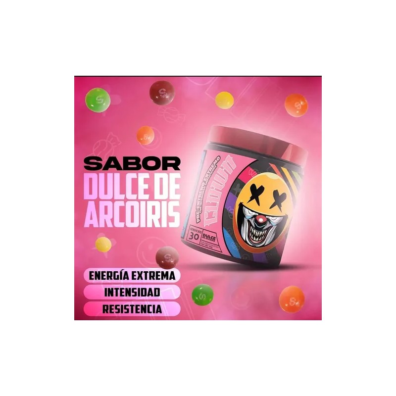 Clown Dulcede Arcoiris 300g Pre Entreno Extremo Smile Labz Dulce