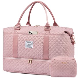 LOVEVOOK Travel Duffle Bag,Weekender Bags for Women with Shoe Compartment,Carry on Overnight Bag with Toiletry Bag,Gym Duffel Bag with Wet Pocket,Hospital Bags for Labor and Delivery