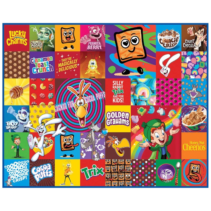 White Mountain Favorite Cereal Puzzle 1000 Piece Food Collage Jigsaw