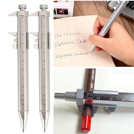 Multifunction Caliper Pen: Gel Ink Ballpoint & Vernier Gauge Blue BL06645 100ea