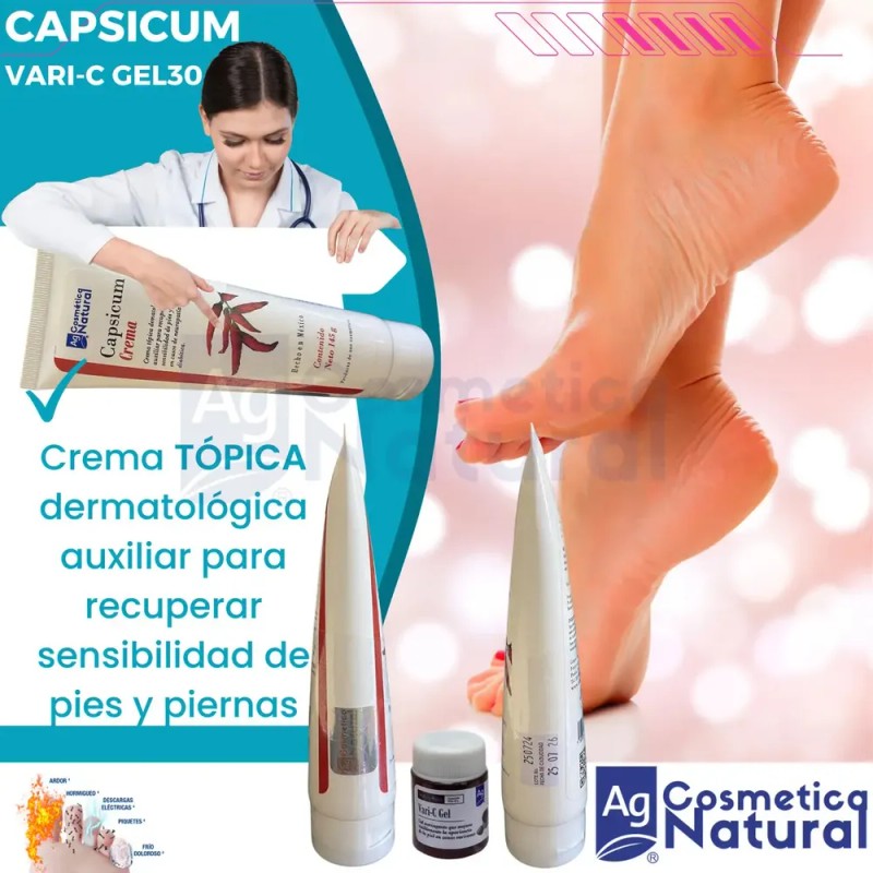 Pack Crema con Capsaicina para Neuropatía Diabética y Varic-Gel