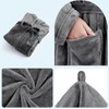 Pameil Bathrobe for Men and Women Fluffy Dressing Gown with