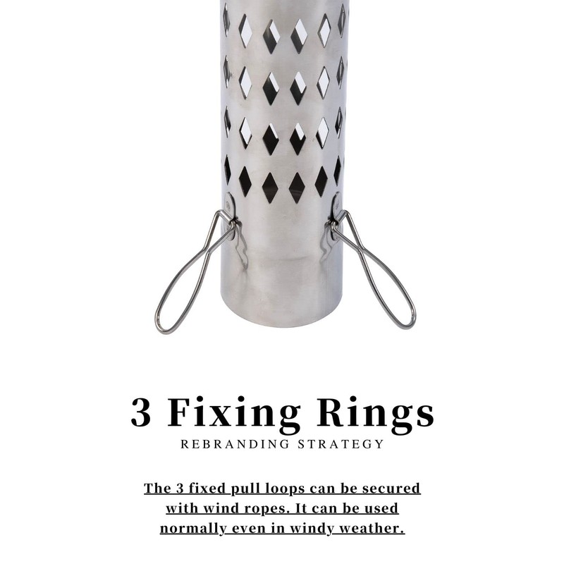 SoloWilder 6 cm スパークアレスターストーブパイプキット ステンレススチール煙突レインキャップ ホットテントストーブ用