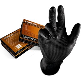 Gripper Skins Nitrile Gloves Black Size 11 XXL Box of 50