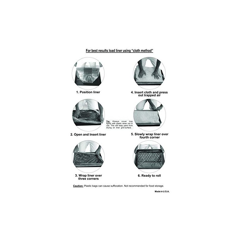 Quickn'Clean Disposable Soft Paint Bucket Liners 5-Pack. Custom fits Wooster