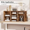 HOOBRO Countertop Mail Sorter Organizer, Wooden Literature Organizer, Student Mailbox