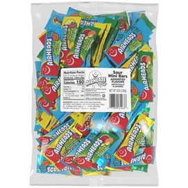 Airheads Sour Mini Candy Bars, Taffy Candy Assorted Bag, Individually Wrapped Candy, Three Assorted Flavors, 5 lb Bag