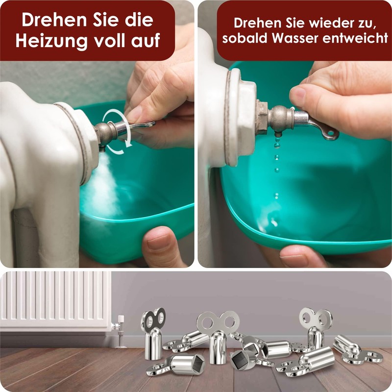 10x WEIDEBACH® Radiator Bleed Keys, for All radiators Radiator Valve
