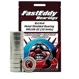 FastEddy Bearings 8x14x4 Metal Shielded Bearing MR148-ZZ (10 Units)