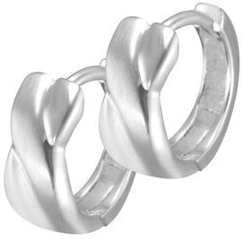 VINANI CEW Women's Eternal Wave Creole Earrings 925 Silver, Sterling Silver, plain
