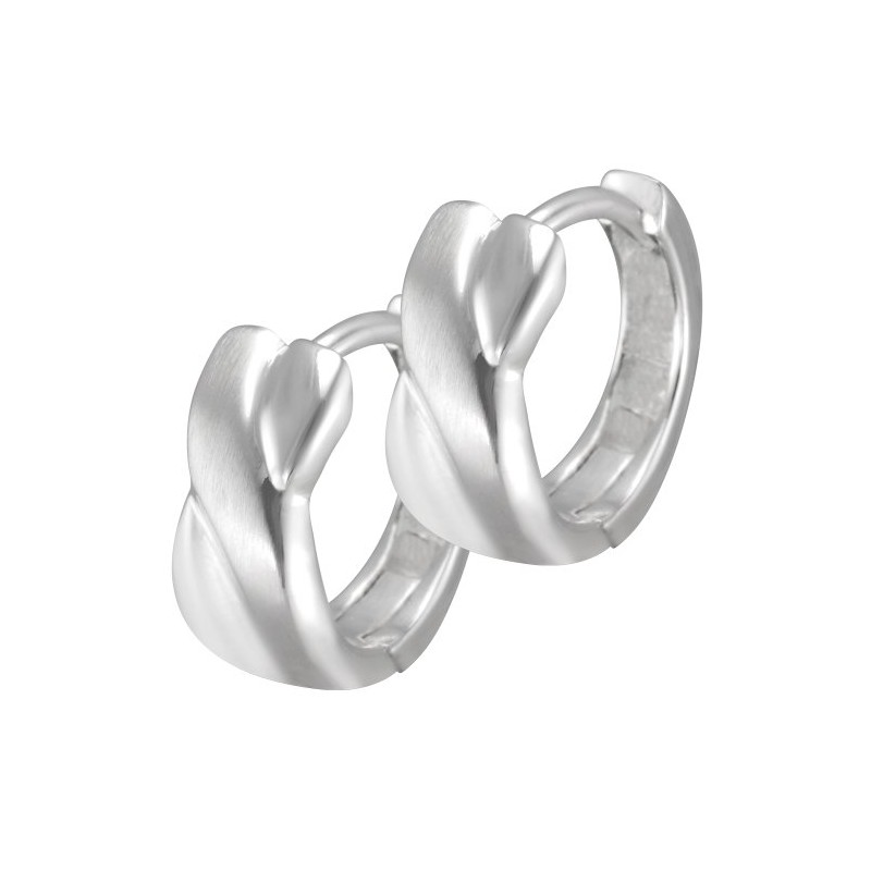 VINANI CEW Women's Eternal Wave Creole Earrings 925 Silver, Sterling